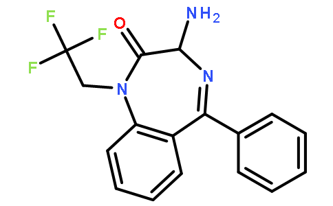 3-Amino-5-phenyl-1-(2,2,2-trifluoroethyl)-1H-benzo[e][1,4]diazepin-2(3H)-one