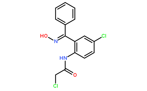 2-Chloro-N-(4-chloro-2-((hydroxyimino)(phenyl)methyl)phenyl)acetamide