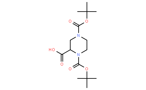 1,4-双(N-Boc)哌嗪-2-甲酸