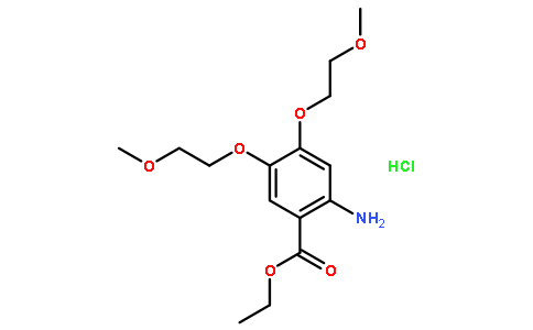 2-氨基-4,5-双(2-甲氧基乙氧基)苯甲酸乙酯盐酸盐