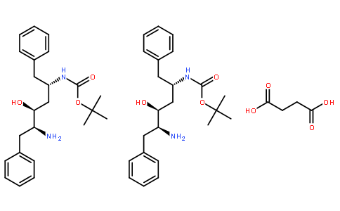 (2S,3S,5S)-5-叔丁氧基甲酰氨基-2-氨基-3-羟基-1,6-二苯基己烷琥珀酸盐