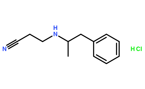 3-((1-phenylpropan-2-yl)amino)propanenitrile hydrochloride