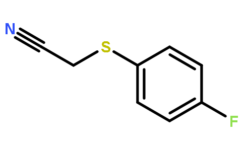 (4-氟苯基硫)乙腈结构式