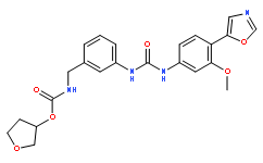 [[3-[[[[3-Methoxy-4-(5-oxazolyl)phenyl]amino]carbonyl]amino]phenyl]methyl]carbamic acid (3S)-tetrahydro-3-furanyl ester