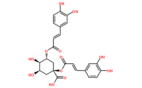 1,3-二咖啡酰奎宁酸(cas:19870-46-3 结构式图片