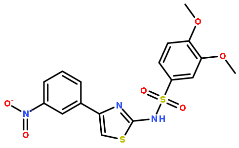 3,4-dimethoxy-N-[4-(3-nitrophenyl)-1,3-thiazol-2-yl]benzenesulfonamide