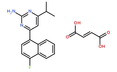 4-(4-Fluoronaphthalen-1-yl)-6-isopropylpyrimidin-2-amine maleate
