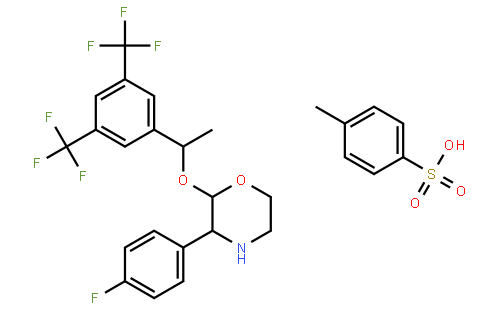 (2R,3S)-2-[(1R)-1-[3,5-双(三氟甲基)苯基]乙氧基]-3-(4-氟苯基)吗啉对苯甲磺酸盐