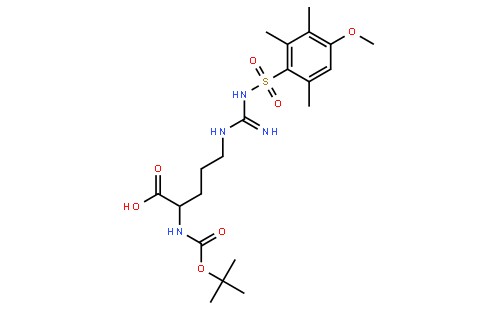 (R)-2-((tert-Butoxycarbonyl)amino)-5-(3-((4-methoxy-2,3,6-trimethylphenyl)sulfonyl)guanidino)pentanoic acid