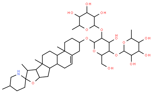 b-D-Glucopyranoside, (3b,22a,25R)-spirosol-5-en-3-yl O-6-deoxy-a-L-mannopyranosyl-(1&reg