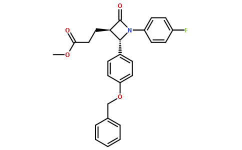 (3R,4S)-1-(4-氟苯基)-2-氧代-4-[4-(苄氧基)苯基]-3-氮杂环丁烷丙酸甲酯