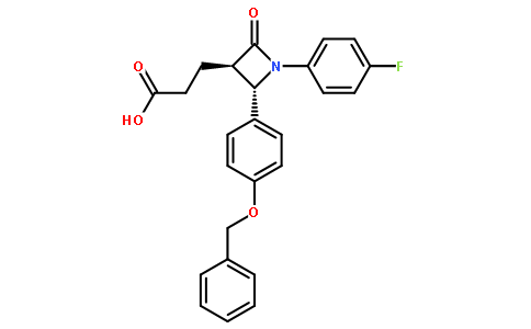(3R,4S)-1-(4-氟苯基)-2-氧代-4-[4-(苄氧基)苯基]-3-氮杂环丁烷丙酸