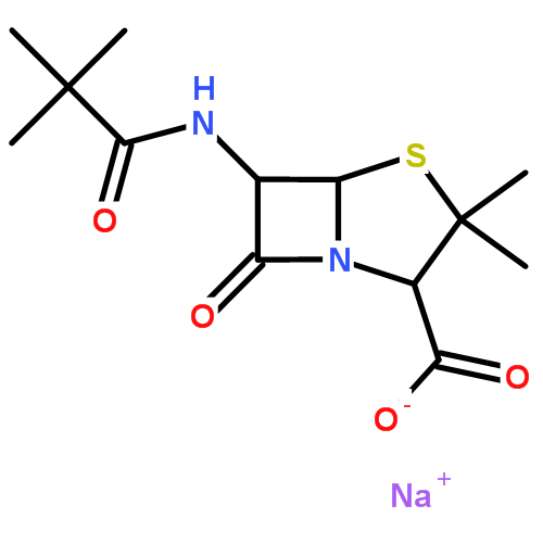 叔丁基青霉素钠盐(cas:20520-33-6) 结构式图片