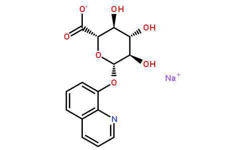 b-D-Glucopyranosiduronic acid,8-quinolinyl, monosodium salt (9CI)