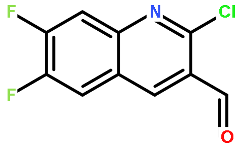 2-氯-6,7-二氟-3-喹啉甲醛