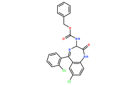 Benzyl [7-chloro-5-(2-chlorophenyl)-2-oxo-2,3-dihydro-1H-1,4-benz odiazepin-3-yl]carbamate