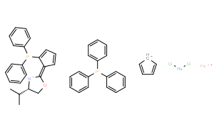 (-)-Dichloro[(4S)-4-(i-propyl)-2-{(S)-2-(diphenylphosphino)ferrocenyl}oxazoline](triphenylphosphine)ruthenium(II)