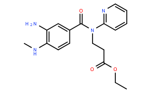 Ethyl 3-(3-amino-4-(methylamino)-N-(pyridin-2-yl)benzamido)propanoate
