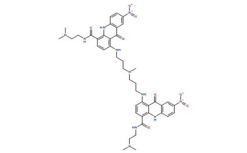 1,1'-[(Methylimino)bis(3,1-propanediylimino)]bis{N-[2-(dimethylam ino)ethyl]-7-nitro-9-oxo-9,10-dihydro-4-acridinecarboxamide}