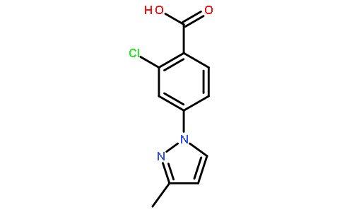 2-chloro-4-(3-methyl-1H-pyrazol-1-yl)benzoic acid