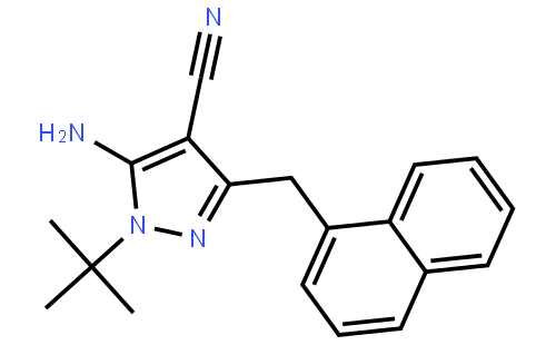 5-amino-1-(tert-butyl)-3-(naphthalen-1-ylmethyl)-1H-pyrazole-4-carbonitrile