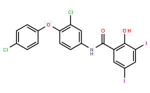 3-氯-4-(对氯苯氧基)-3,5-二碘水杨酰苯胺