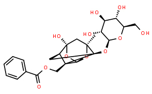 ((2S,2aR,2a1S,3aR,4R,5aR)-4-羟基-2-甲基-2a-(((2S,3R,4S,5S,6R)-3,4,5-三羟基-6-(羟甲基)四氢-2H-吡喃-2-基)氧基)六氢-2H-1,5-二氧杂-2,4-甲桥环丁烷[cd]戊搭烯-2a1-基)甲基 苯甲酸酯