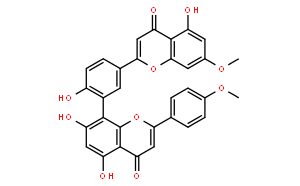 4H-1-Benzopyran-4-one,5,7-dihydroxy-8-[2-hydroxy-5-(5-hydroxy-7-methoxy-4-oxo-4H-1-benzopyran-2-yl)phenyl]-2-(4-methoxyphenyl)-