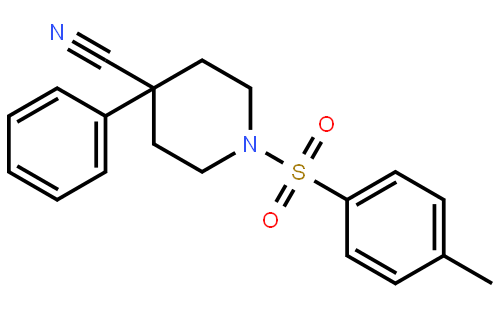 4-Phenyl-1-(p-tolylsulphonyl)piperidine-4-carbonitrile