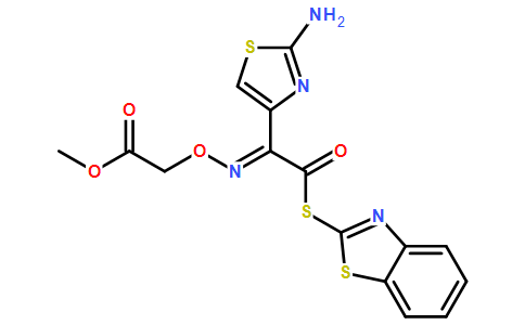 (Z)-2-(2-氨基噻唑-4-基)-2-甲氧羰基甲氧亚氨基硫代乙酸 (S)-2-苯并噻唑酯