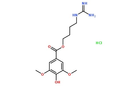 4-Guanidinobutyl 4-hydroxy-3,5-dimethoxybenzoate hydrochloride