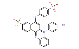 hydrogen 7-phenylsulphonato-5-[(4-sulphonatophenyl)aminobenzo[a]phenazinium, sodium salt