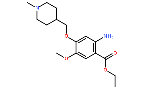 Ethyl 2-amino-5-methoxy-4-((1-methylpiperidin-4-yl)methoxy)benzoate