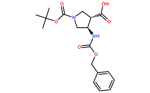 (3R,4S)-4-(benzyloxycarbonylamino)-1-(tert-butoxycarbonyl)pyrrolidine-3-carboxylic acid