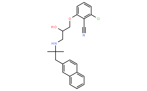2-氯-6-[(2R)-3-[[1,1-二甲基-2-(2-萘基)乙基]氨基]-2-羟基丙氧基]苯腈