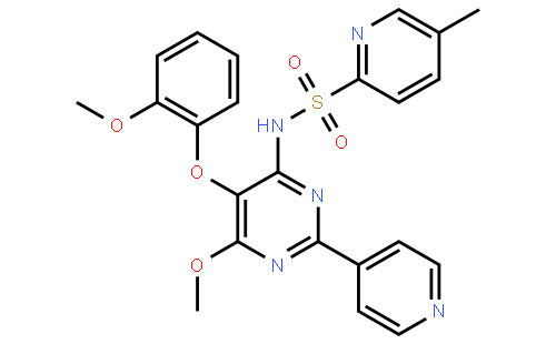 N-(6-Methoxy-5-(2-methoxyphenoxy)-2-(pyridin-4-yl)pyrimidin-4-yl)-5-methylpyridine-2-sulfonamide