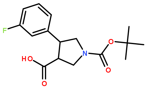 trans-1-(tert-Butoxycarbonyl)-4-(3-fluorophenyl)pyrrolidine-3-carboxylic acid