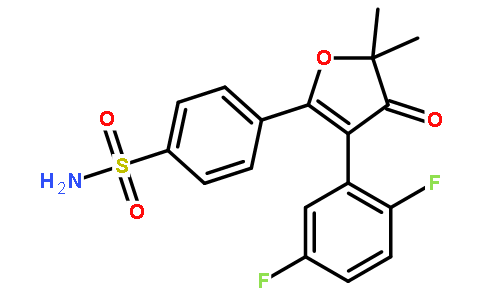 4-(3-(2,5-difluorophenyl)-5,5-dimethyl-4-oxo-4,5-dihydrofuran-2-yl)benzenesulfonamide