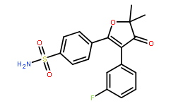 4-(3-(3-fluorophenyl)-5,5-dimethyl-4-oxo-4,5-dihydrofuran-2-yl)benzenesulfonamide