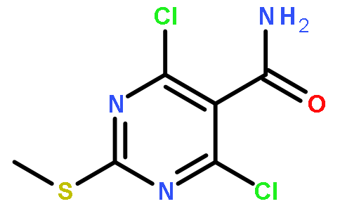 4,6-Dichloro-2-(methylthio)pyrimidine-5-carboxamide