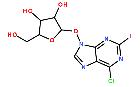 (2S,3R,4S,5R)-2-((6-Chloro-2-iodo-9H-purin-9-yl)oxy)-5-(hydroxymethyl)tetrahydrofuran-3,4-diol