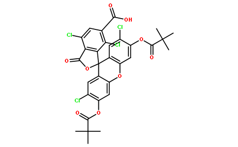 2',4,7,7'-Tetrachloro-3',6'-bis[(2,2-dimethylpropanoyl)oxy]-3-oxo -3H-spiro[2-benzofuran-1,9'-xanthene]-6-carboxylic acid