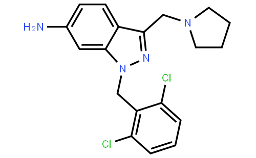 1-(2,6-Dichlorobenzyl)-3-(pyrrolidin-1-ylmethyl)-1H-indazol-6-amine