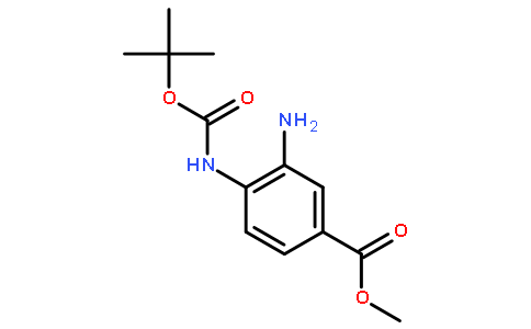 Methyl 3-amino-4-((tert-butoxycarbonyl)amino)benzoate
