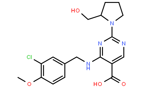(S)-4-(3-氯-4-甲氧基苯氨基)-5-羧基-2-(2-羟甲基-1-吡咯基)嘧啶
