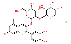 矢車菊素-3-桑布雙糖苷