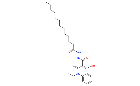 1-ethyl-4-hydroxy-2-oxo-N'-tridecanoylquinoline-3-carbohydrazide