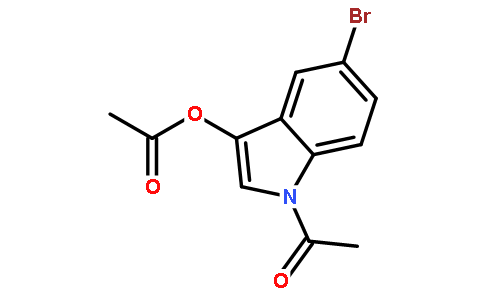 5-溴吲哚酚二醋酸酯(cas:33588-54-4) 结构式图片