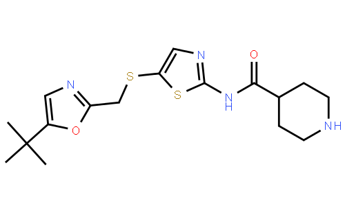 N-[5-[(5-叔丁基-1,3-恶唑-2-基)甲硫基]-1,3-噻唑-2-基]哌啶-4-甲酰胺