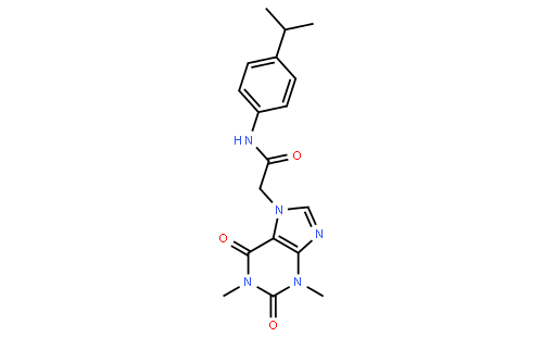 2-(1,3-二甲基-2,6-二氧代-2,3-二氢-1H-嘌呤-7(6H)-基)-N-(4-异丙基苯基)乙酰胺